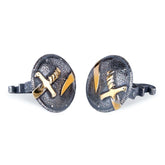 Resurrection Ertugrul Shield & Sword Silver Cufflinks for men (2)
